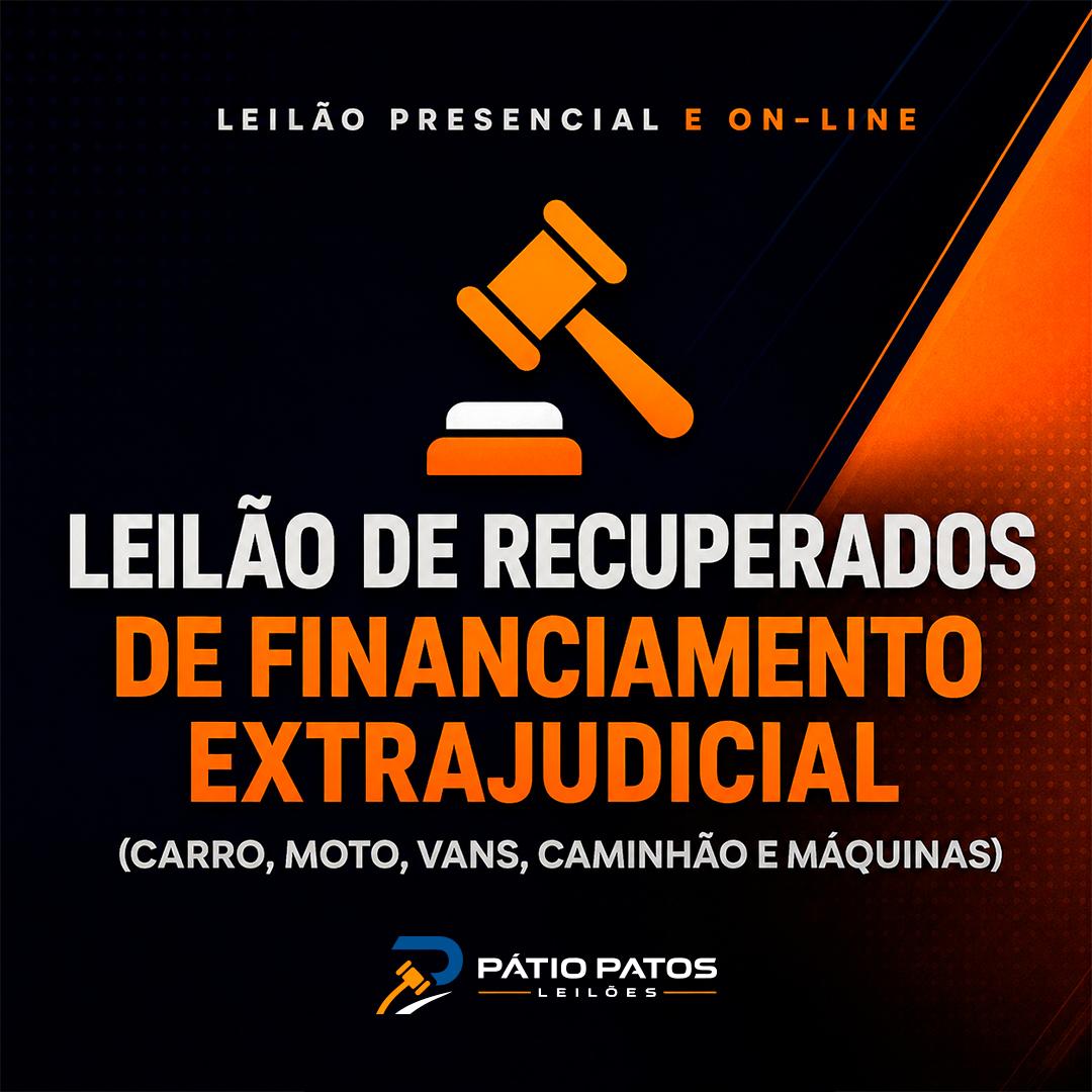 Leilão de Recuperados (Carro, Moto, Vans, Caminhão e Maquinas)