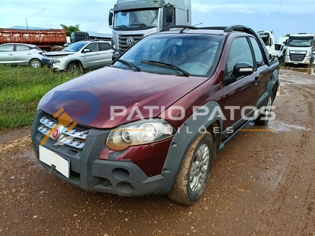 FIAT - STRADA ADVENTURE CD 2009/2010;  VERMELHA; ALCO.GASOL