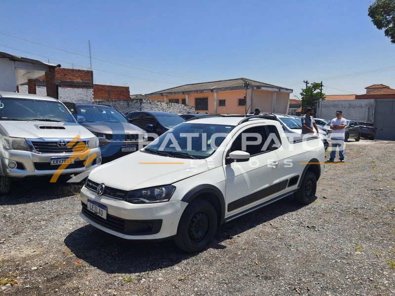VW SAVEIRO; 2013/2014; BRANCA; ALCO.GASOL