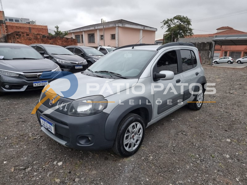 FIAT UNO WAY 1.0; 2010/2011; PRATA; ALCO.GASOL